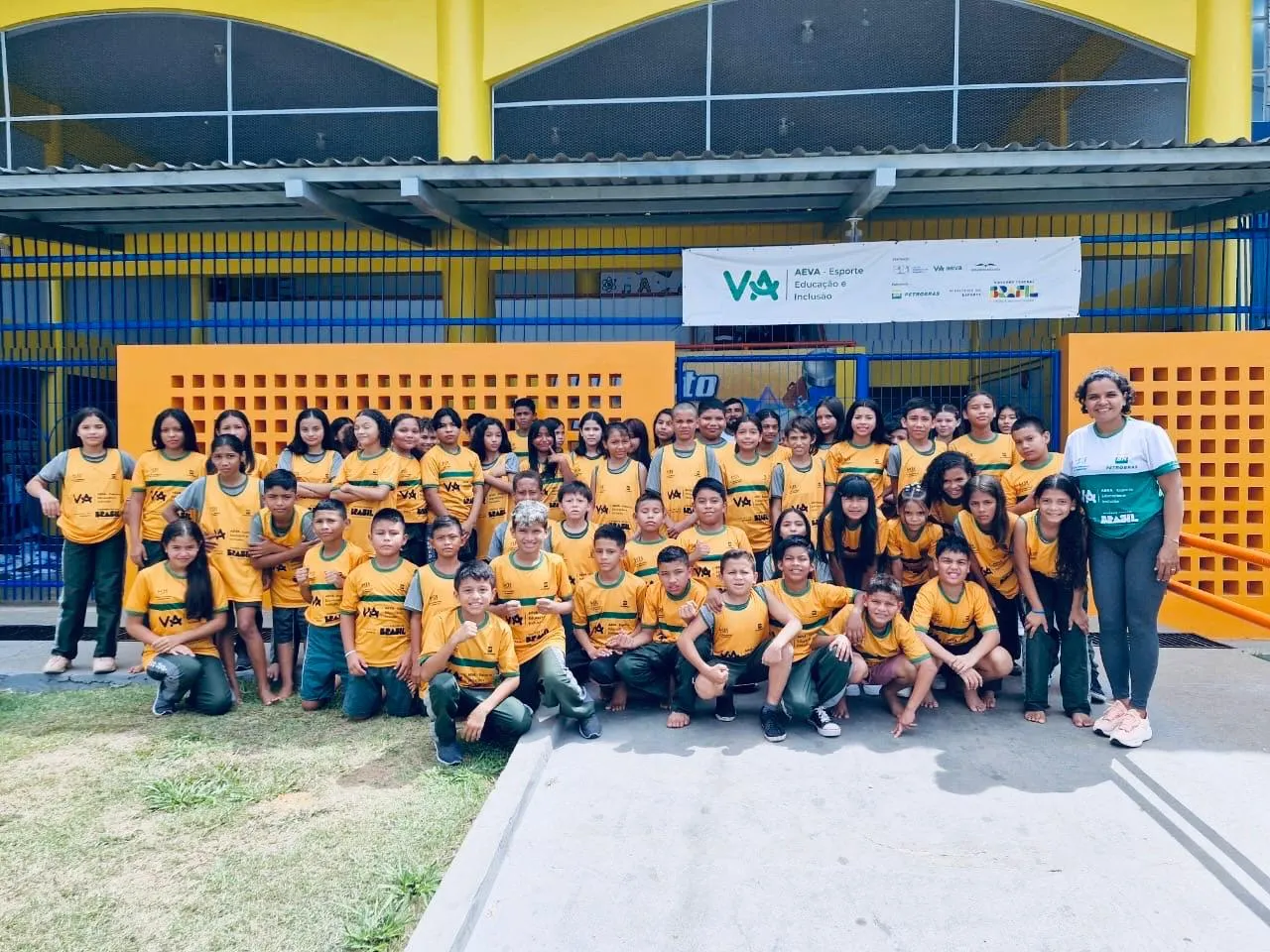 Atividade do projeto AEVA Esporte, Educação e Inclusão